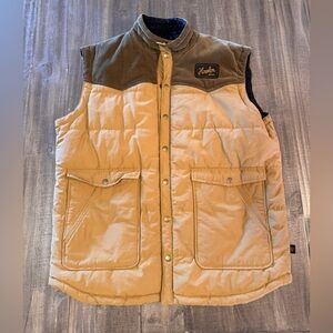 Howler Brothers Rounder Vest Size XL Brown Corduroy Tan Button Up
